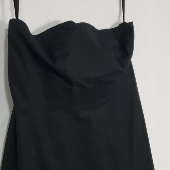 Classic Black Strapless A-Line Dress Cotton Gap Size 8. Party Casual. LBD - Picture 2 of 9